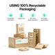 Linogy packaging with sustainability features on a white background